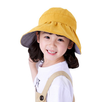 Текстилна лятна шапка за момичета