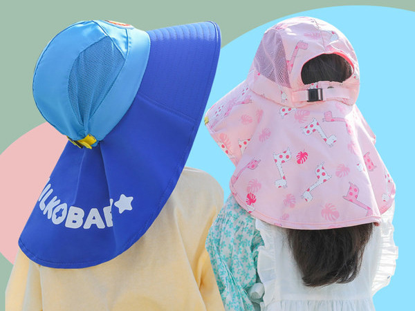 Детска шапка с голяма периферия 