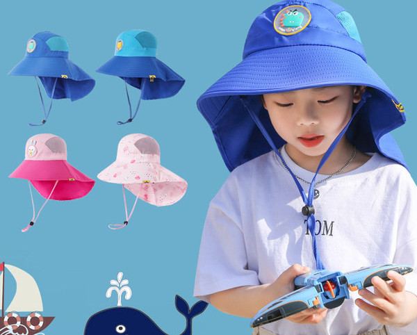 Детска шапка с голяма периферия 