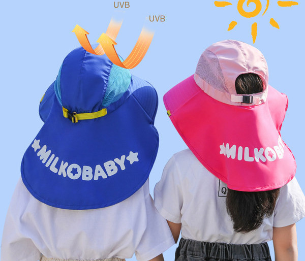 Детска шапка с голяма периферия 