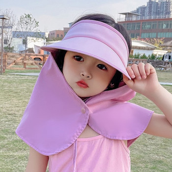 Παιδικό καλοκαιρινό καπέλο - με προστασία προσώπου