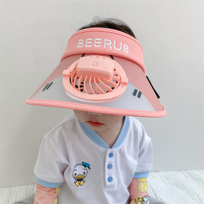 Széles karimájú gyermekellenző beépített ventilátorral