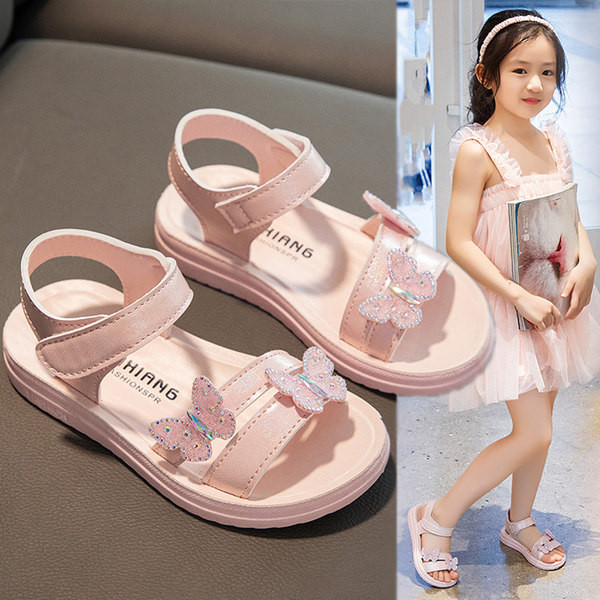 Детски сандали за момичета с пеперуди