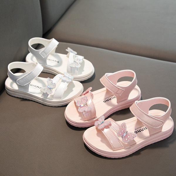 Детски сандали за момичета с пеперуди