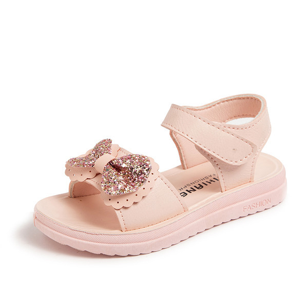 Sandale za djevojčice od eko kože sa trakom i sjajnim efektom