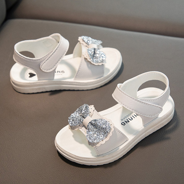 Sandale za djevojčice od eko kože sa trakom i sjajnim efektom