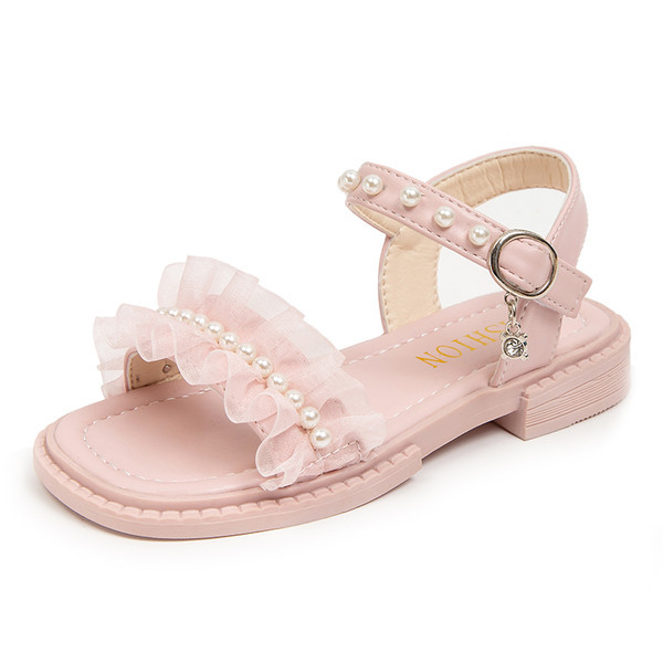 Sandale za djevojčice - s mekanim potplatom i trakom