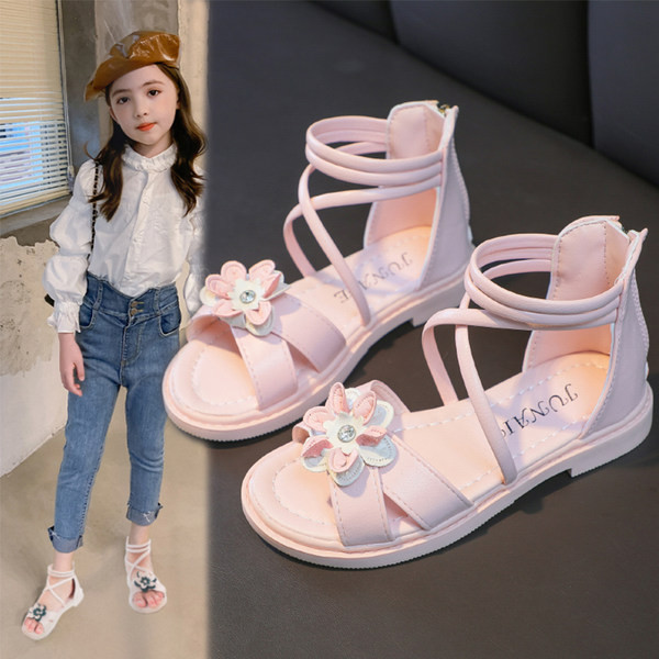 Ljetne sandale za djevojčice sa cvjetićima