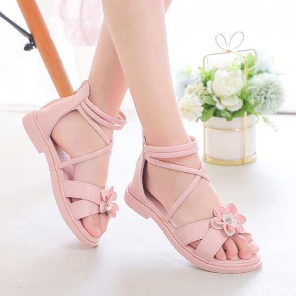 Ljetne sandale za djevojčice sa cvjetićima