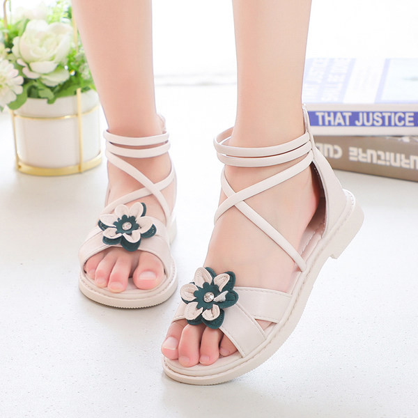 Ljetne sandale za djevojčice sa cvjetićima