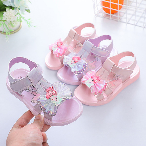 Sandale za djevojčice od eko kože sa trakom