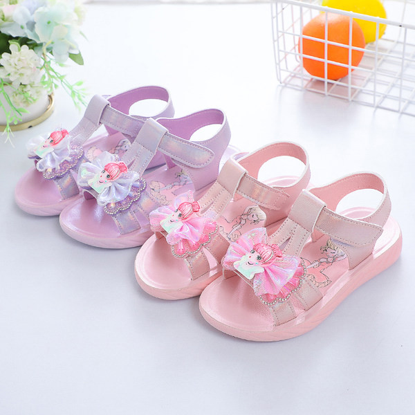 Sandale za djevojčice od eko kože sa trakom