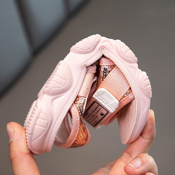 Dječje sandale za djevojčice sa šljokicama