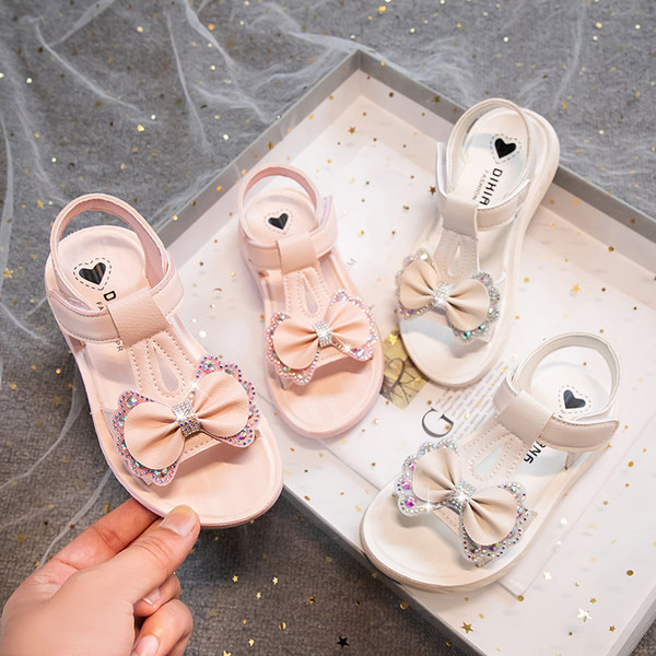 Sandale za djevojčice - s trakom i kopčanjem na čičak