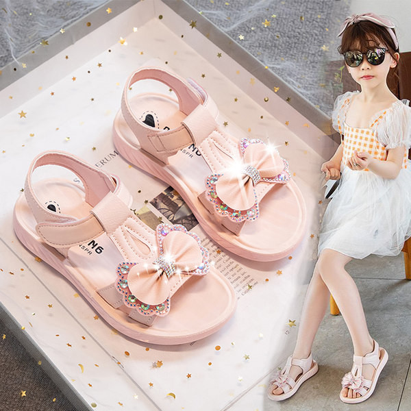 Sandale za djevojčice - s trakom i kopčanjem na čičak