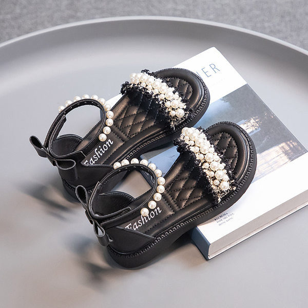 Moer dječje sandale s ukrasnim perlama i trakom