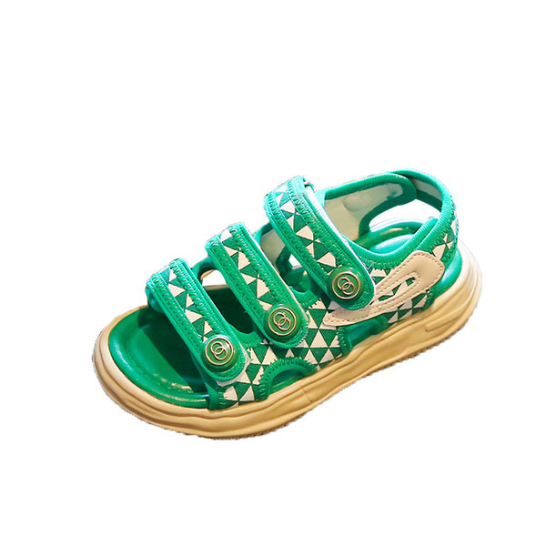 Ежедневни детски сандали с равна подметка и велкро лепенки