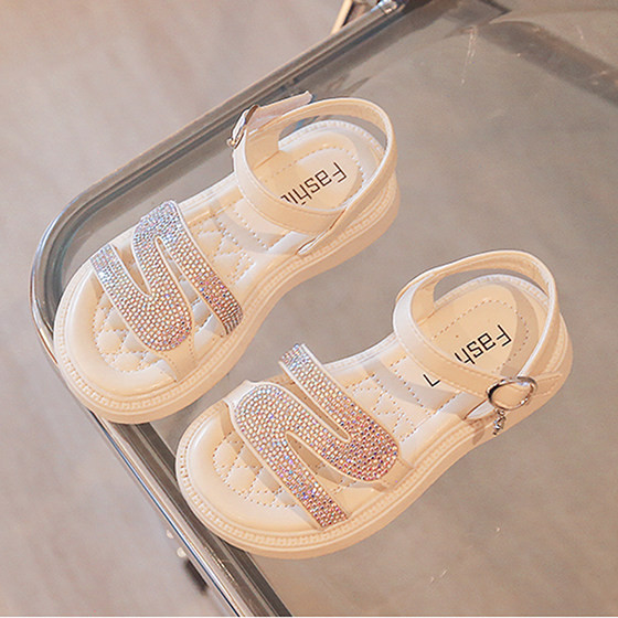 Сандали за момичета - с камъчета