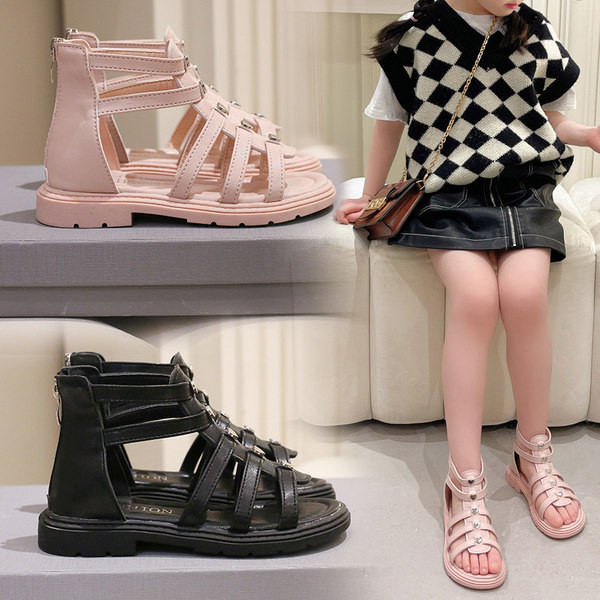 Сандали за момиче - с цип