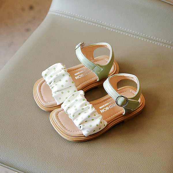 Детски сандали за момичета - с отворени пръсти и велкро закопчаване