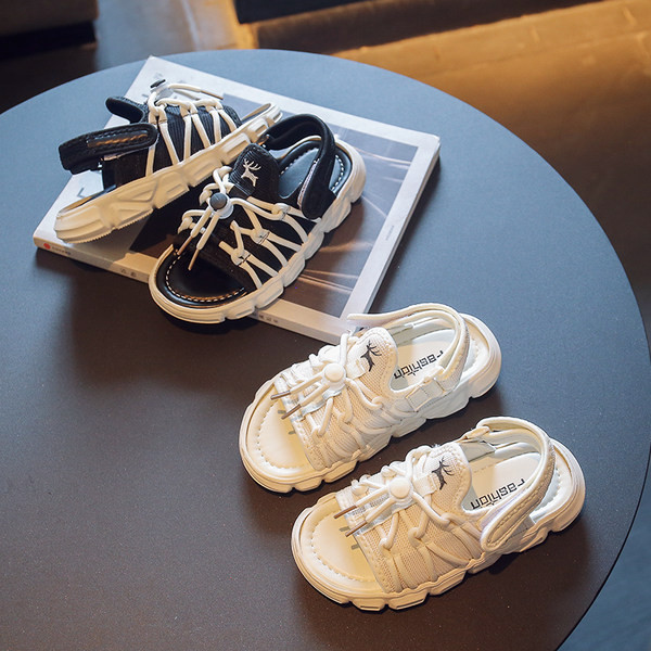 Спортни сандали с връзки и велкро лепенка