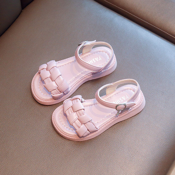 Детски сандали за момичета - с мека подметка и велкро закопчаване