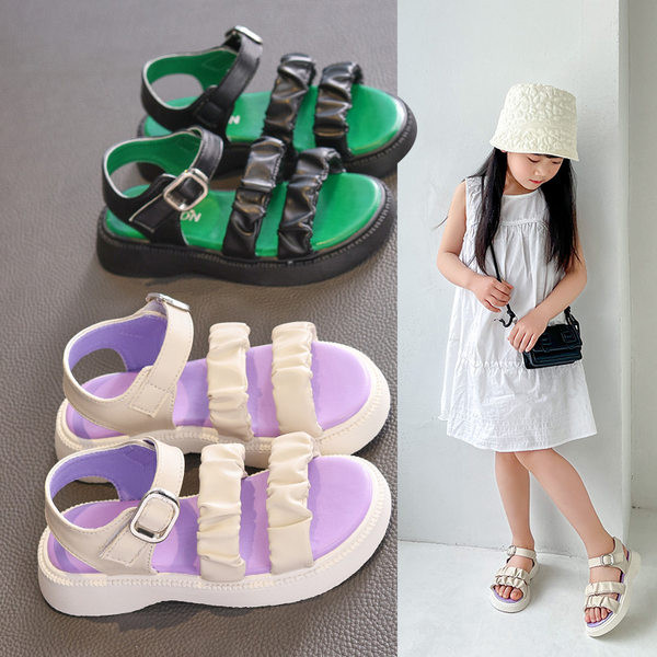 Детски сандали за момичета - с мека подметка и изчистен дизайн