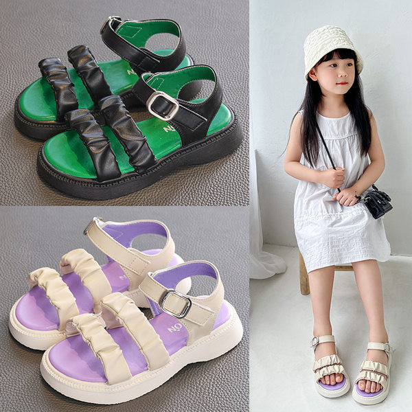 Детски сандали за момичета - с мека подметка и изчистен дизайн