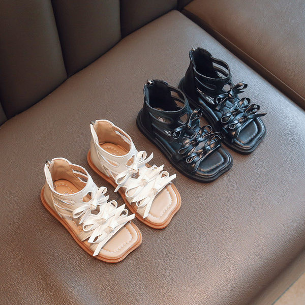 Детски сандали за момичета - закопчаване с цип