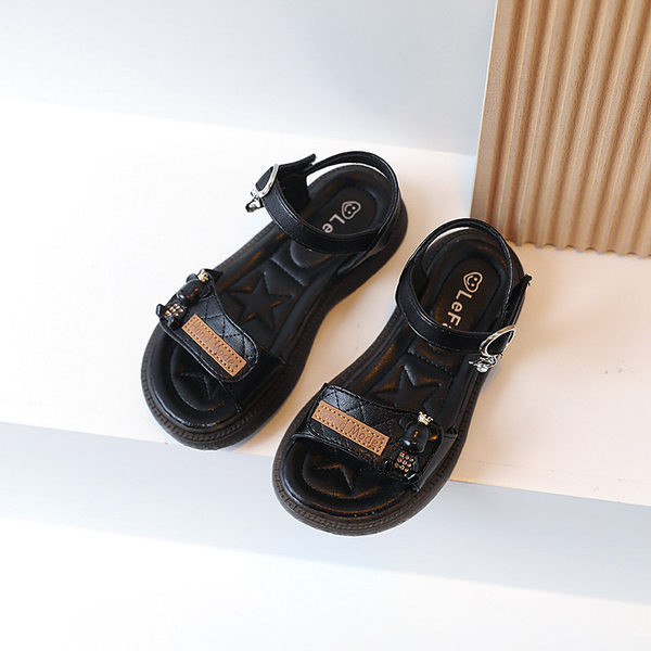 Сандали за момиче с мече