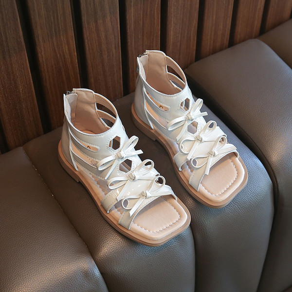 Дамски сандали за момичета - с цип