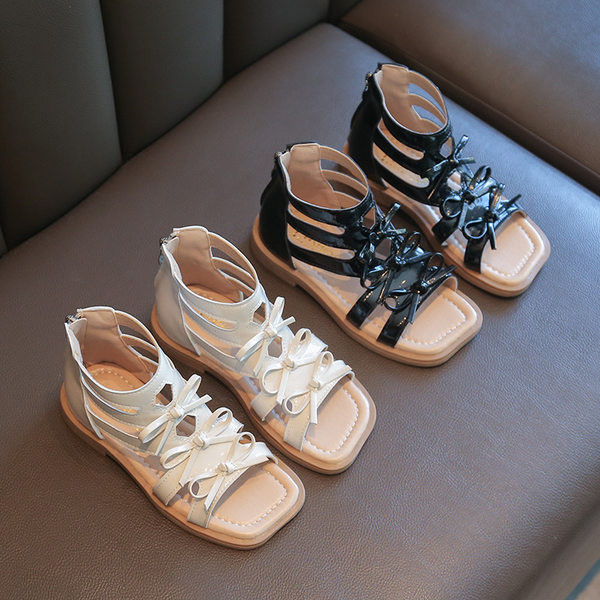 Дамски сандали за момичета - с цип