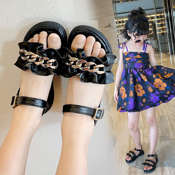 Сандали за момичета - с отворени пръсти и мека подметка