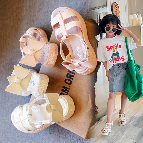 Сандали за момичета - с панделка