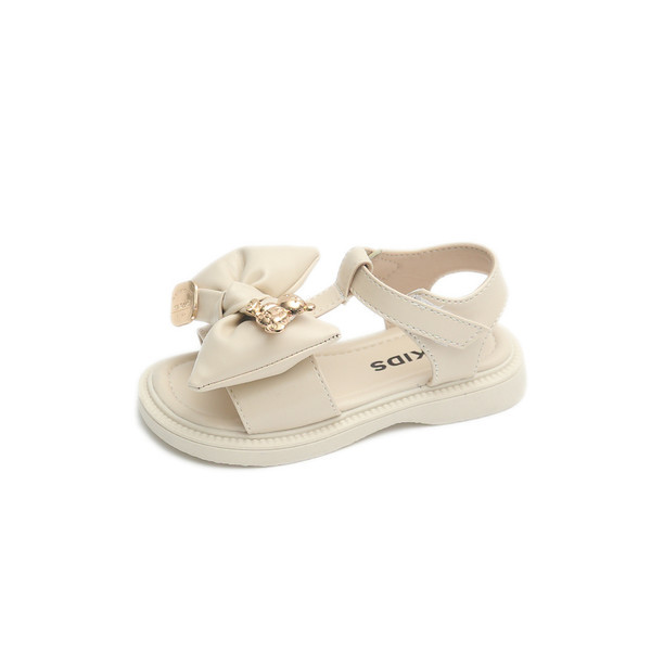 Сандали за момичета с панделка и мече