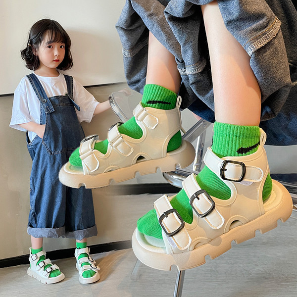 Сандали за момичета - в два цвята с мека подметка