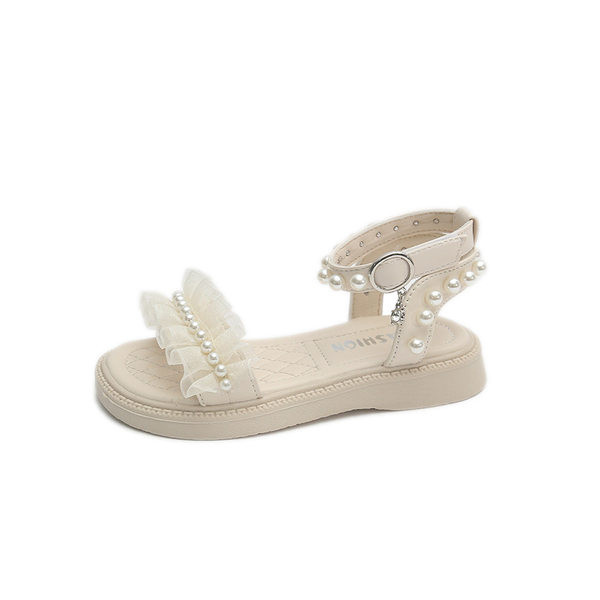 Сандали за момичета - с перли