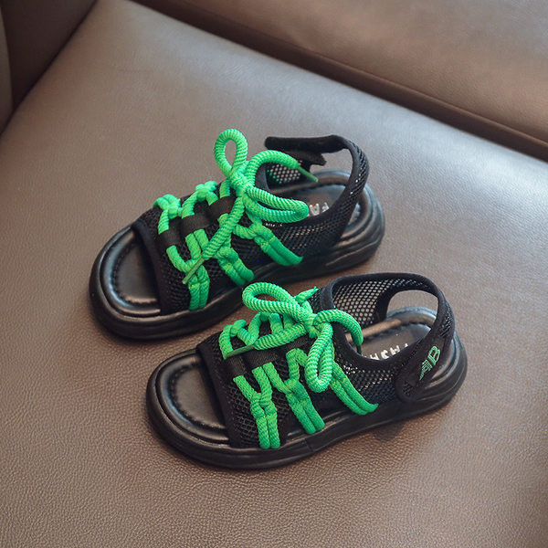 Детски сандали за момичета - с декорация връзки