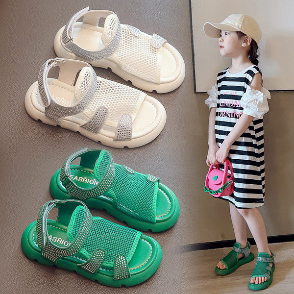 Сандали за момичета - с мрежа