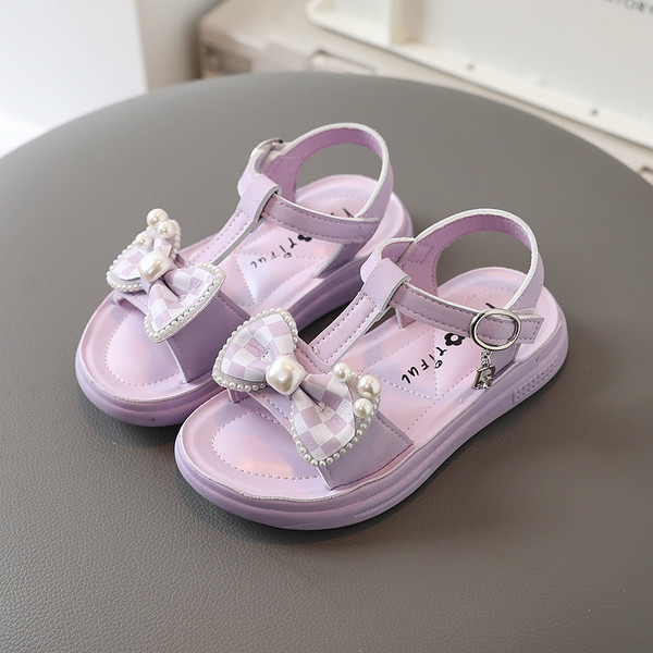 Gyerek szandál lányoknak - szalaggal