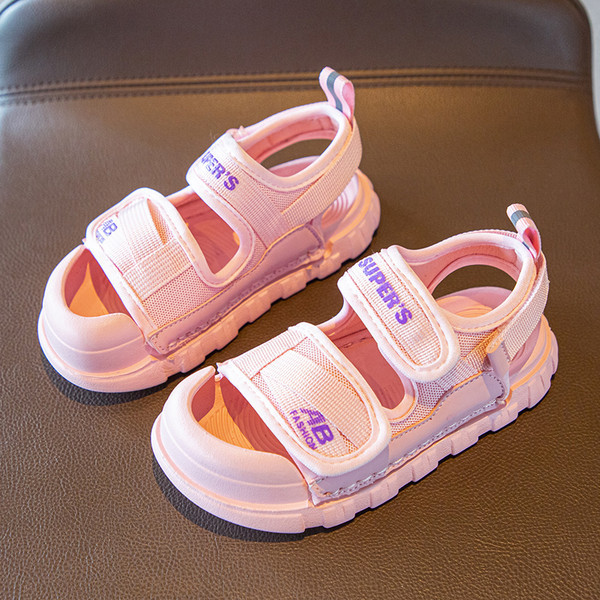 Текстилни спортни сандали с надпис