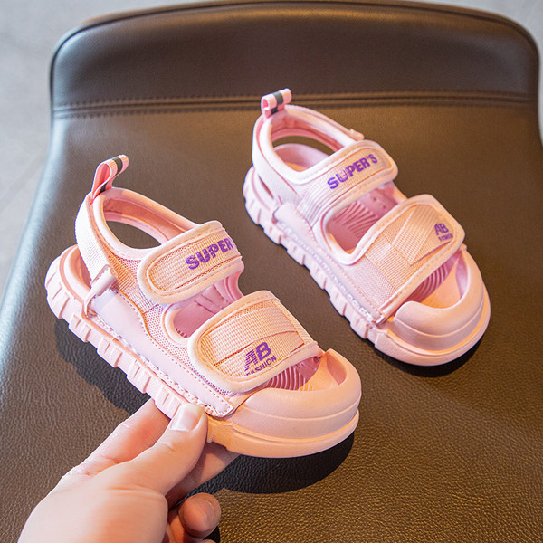 Текстилни спортни сандали с надпис