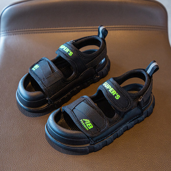 Текстилни спортни сандали с надпис