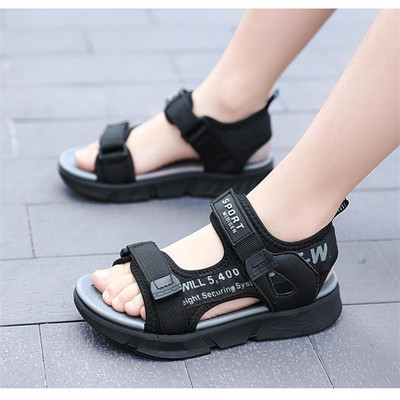 Gyermek textil szandál tépőzáras foltokkal