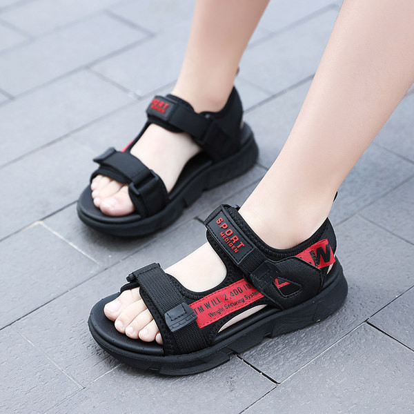 Gyermek textil szandál tépőzáras foltokkal