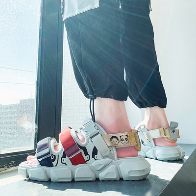 Textil szandál durva talppal