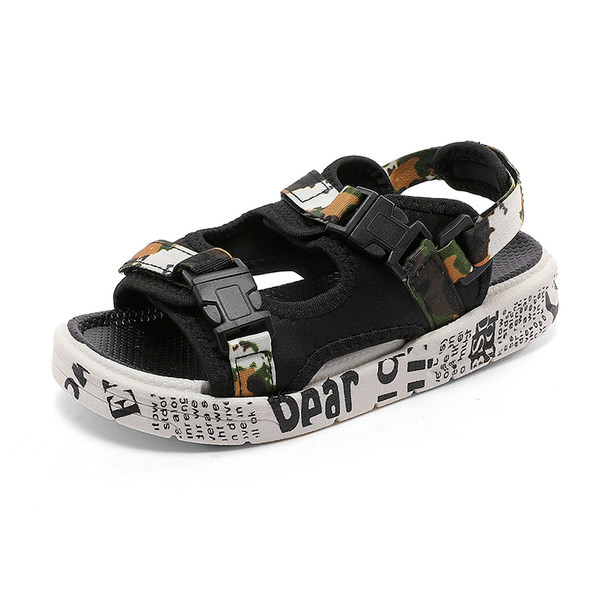 Сандали за момчета с удобна подметка и надписи