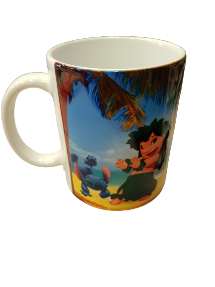 Чаша за чай Lilo & Stitch, Стич и Лило, Керамична, Многоцветна