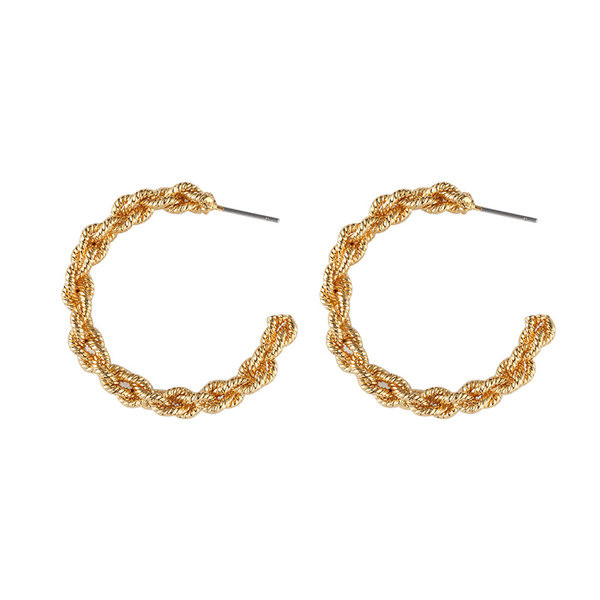 Modern női fülbevaló arany színben csavarral