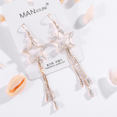 Női hosszú fülbevaló új modellje arany és ezüst színben